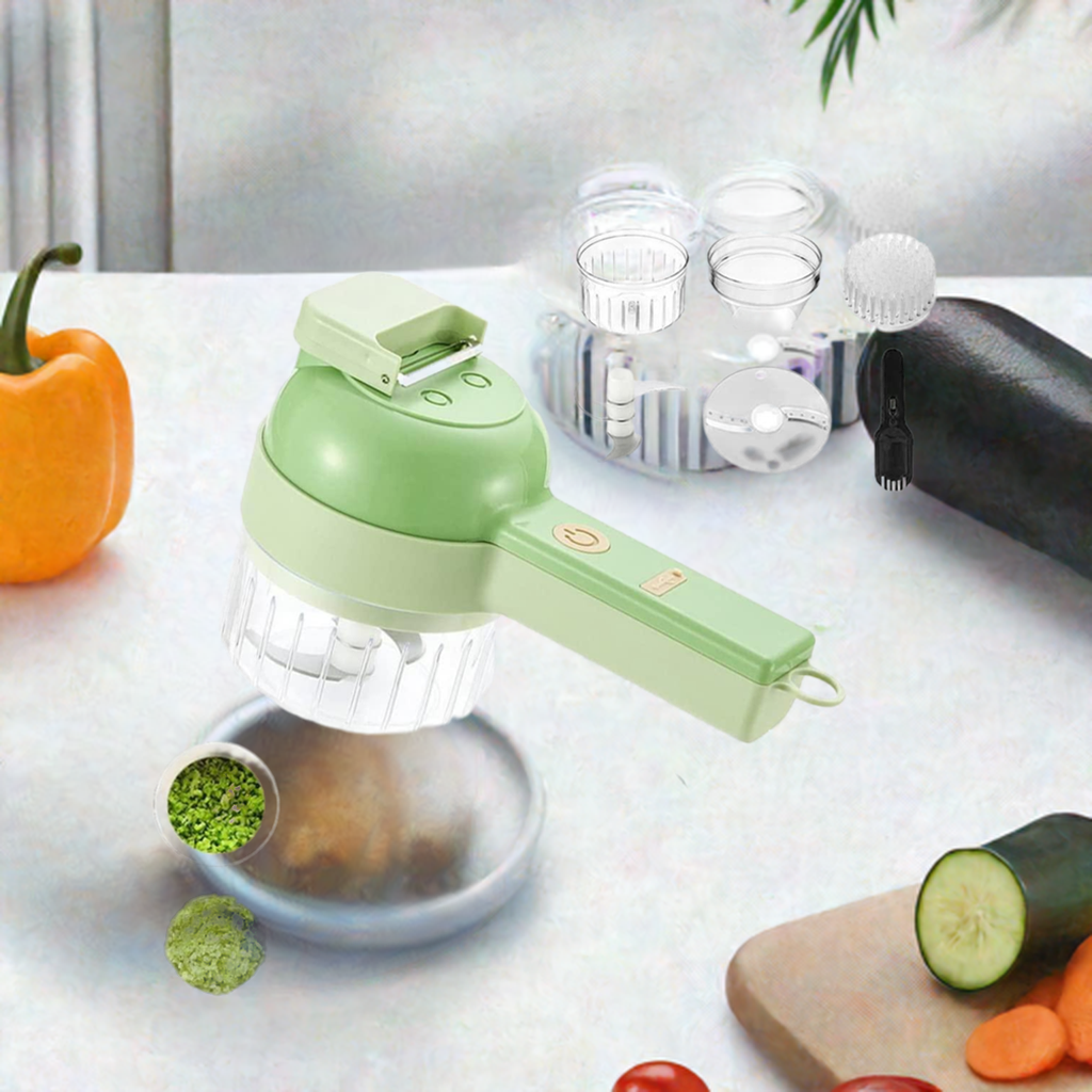 4 in 1 Portable Electric Vegetable Cutter Set